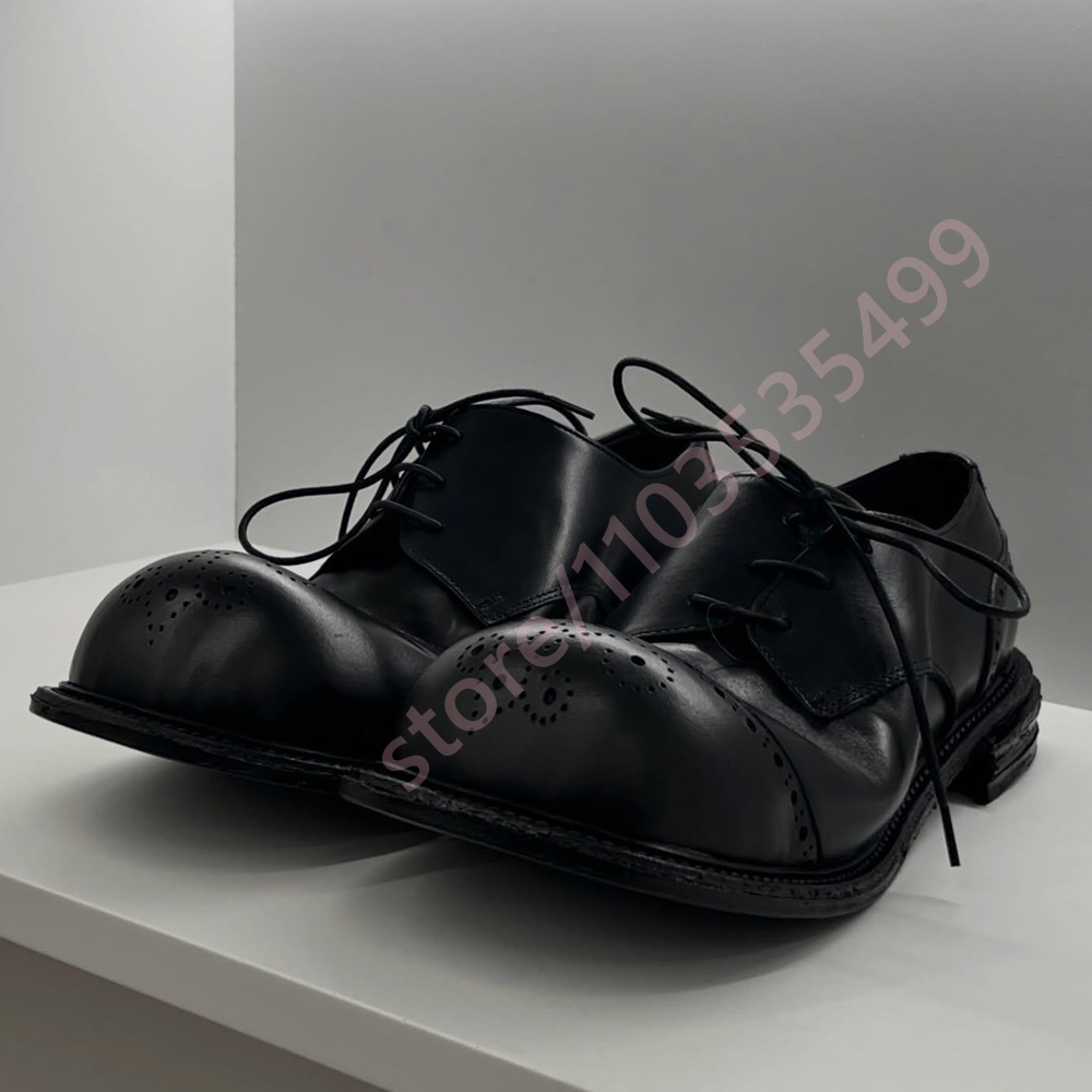 Formal Women Daily Wear Shoes - Винтажные черные кожаные туфли дерби 2026