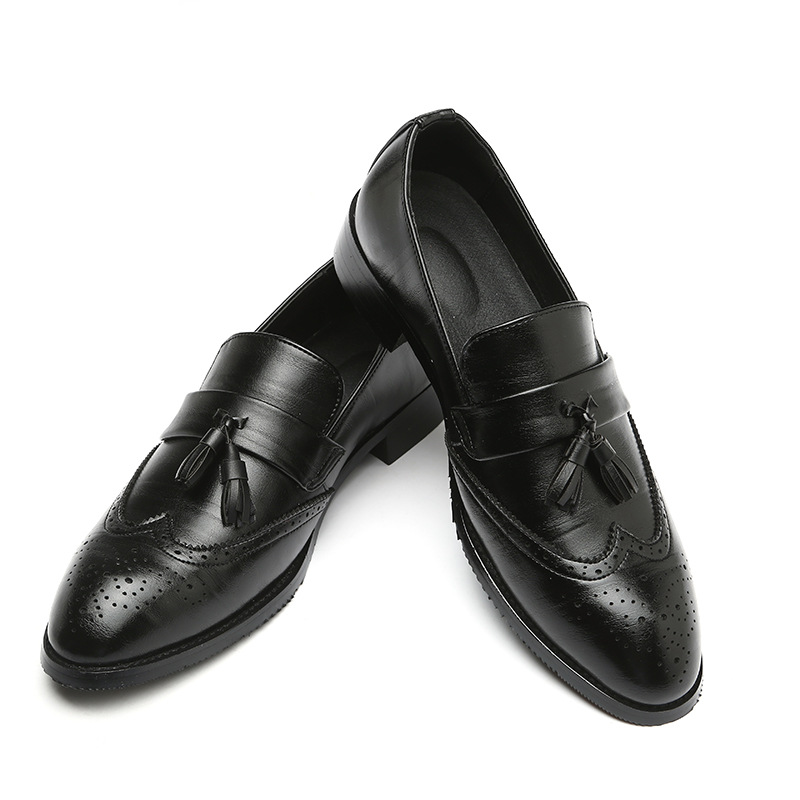 Formal Women Daily Wear Shoes - Классические мужские кожаные лоферы с кисточками,