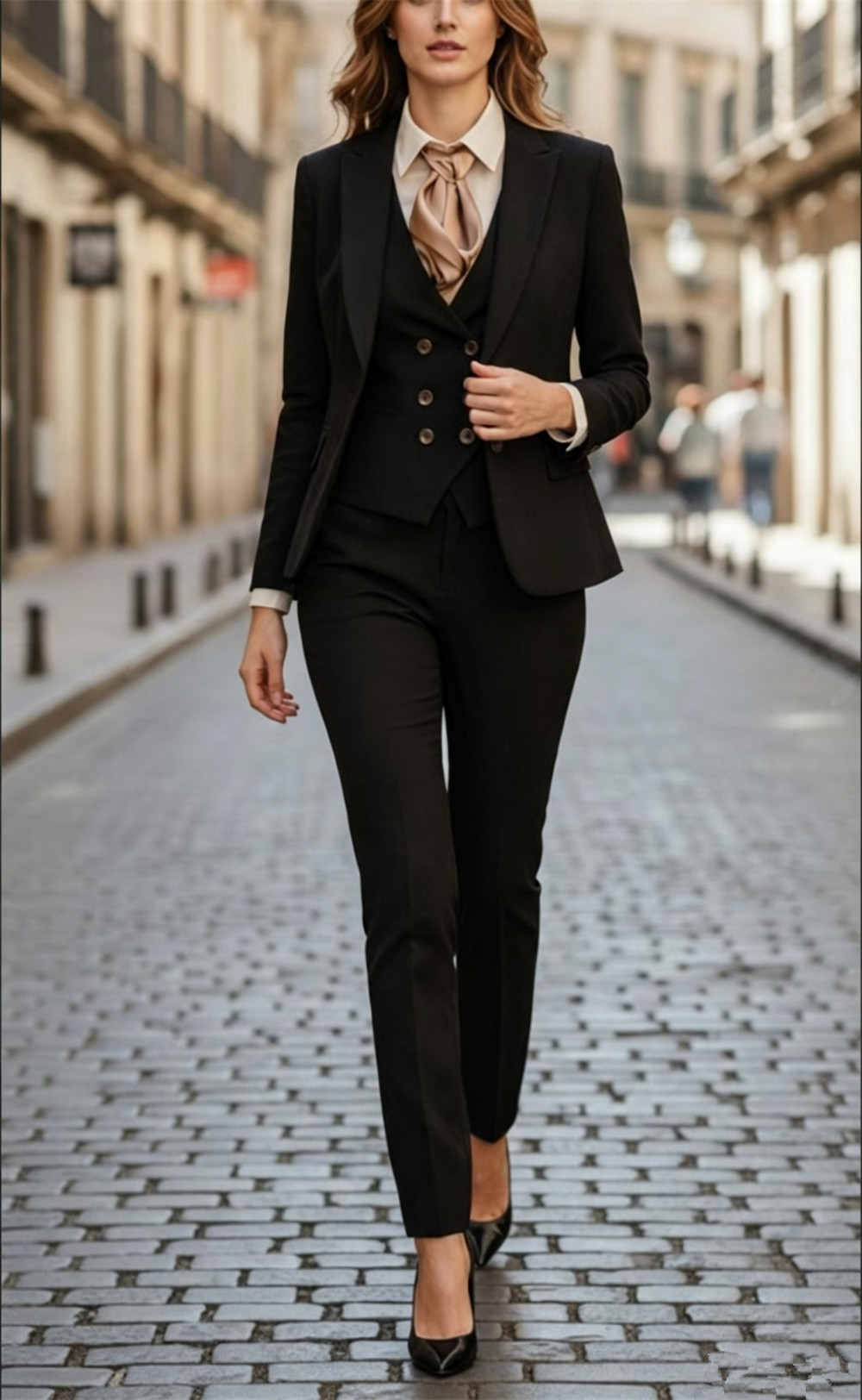 Женский черный костюм из 3 пре – обзор и цена Women Formal Wear Tailor