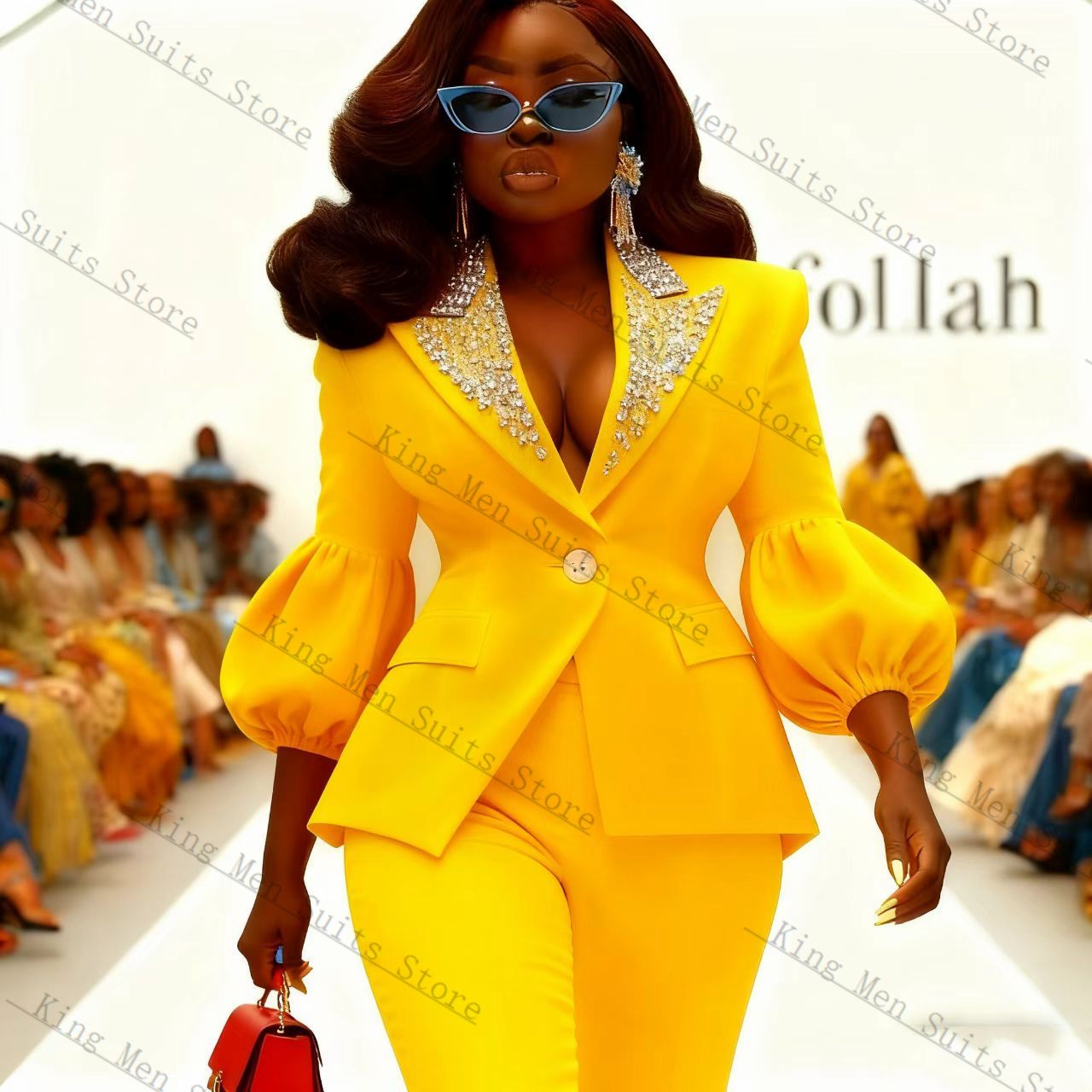 Желтый женский костюм из хлопк – обзор и цена Yellow Formal Wear Women