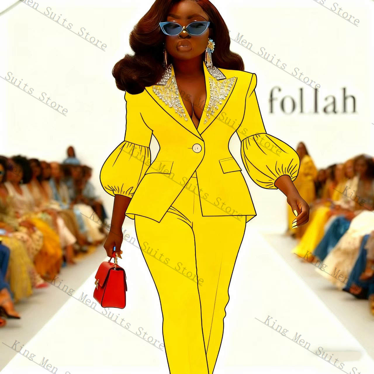 Желтый женский костюм из хлопк – обзор и цена Yellow Formal Wear Women