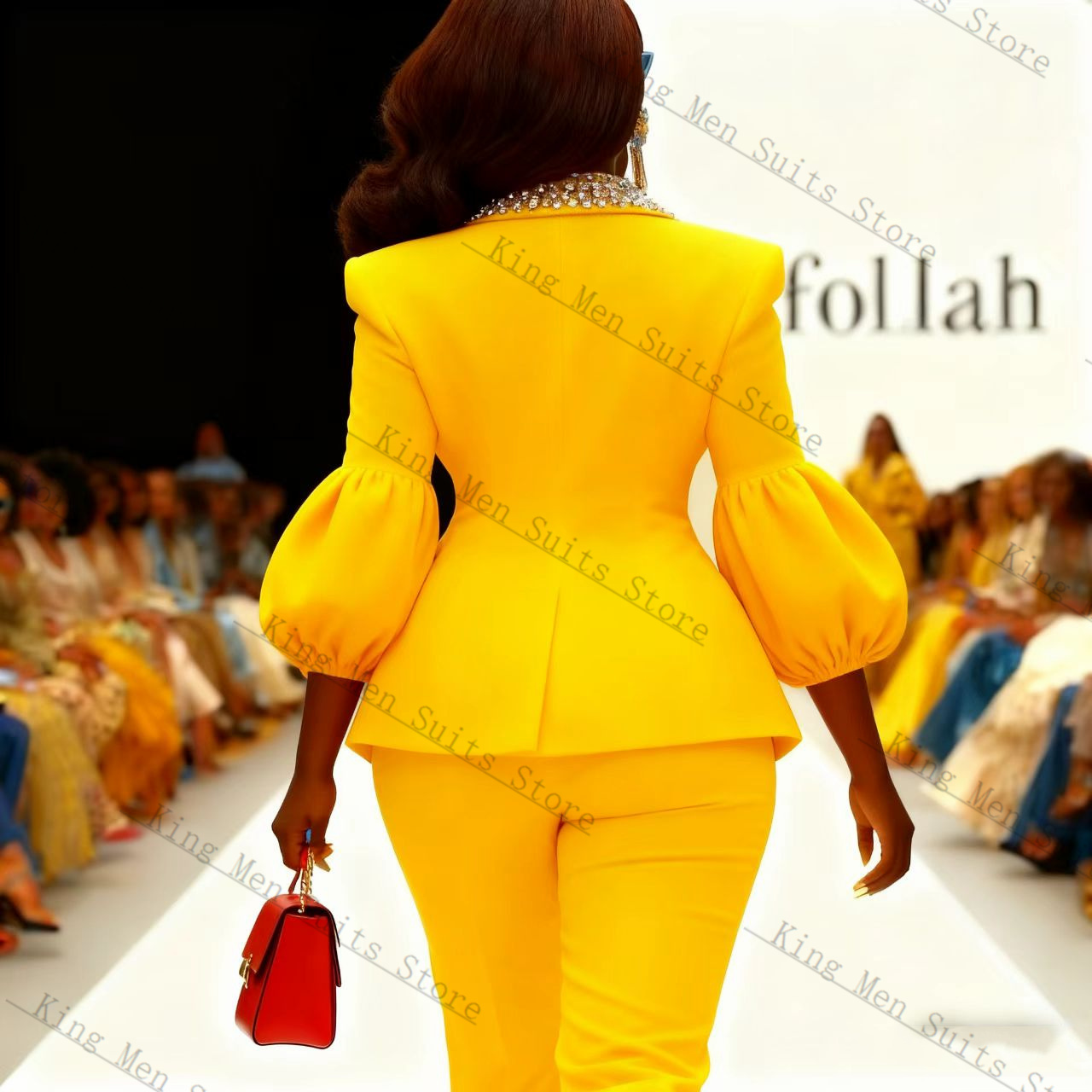 Желтый женский костюм из хлопк – обзор и цена Yellow Formal Wear Women